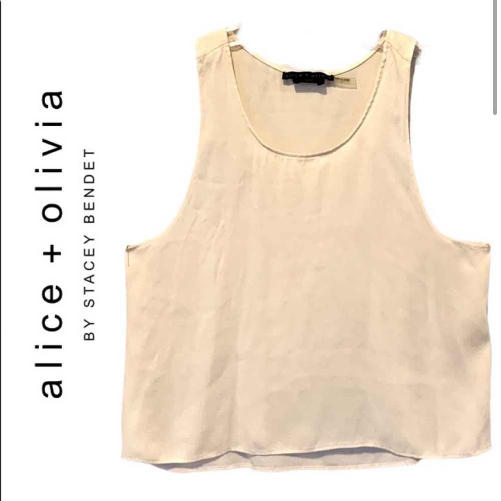 Alice + Olivia Silk Racerback Blouse